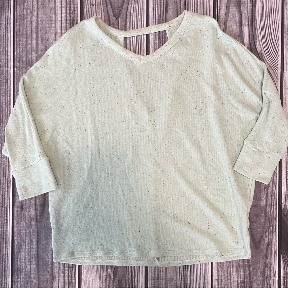 Women’s Cherish 3/4 sweater, size S, color light green, NWOT